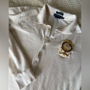 Ralph Lauren Ivory Long Sleeve Polo